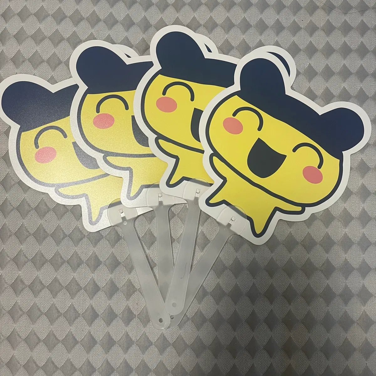 BANDAI 다마고치 공식 굿즈 부채 4개
