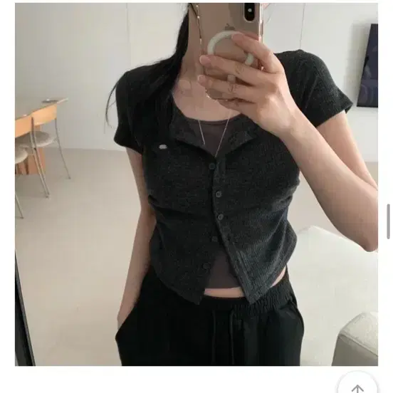 반팔 일체형 반팔 가디건