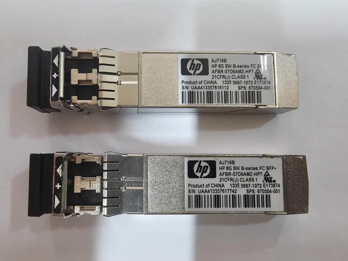 HP 8Gb FC SFP+ 광모듈 AJ718B 4개