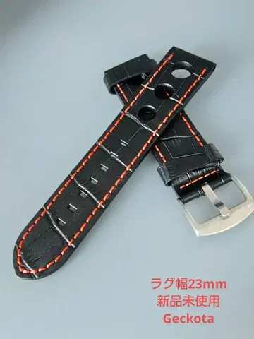 [ 러그 폭 약 23mm, 미사용 새상품 ] Geckota (게코타) 천연 가죽 랠리 스트랩