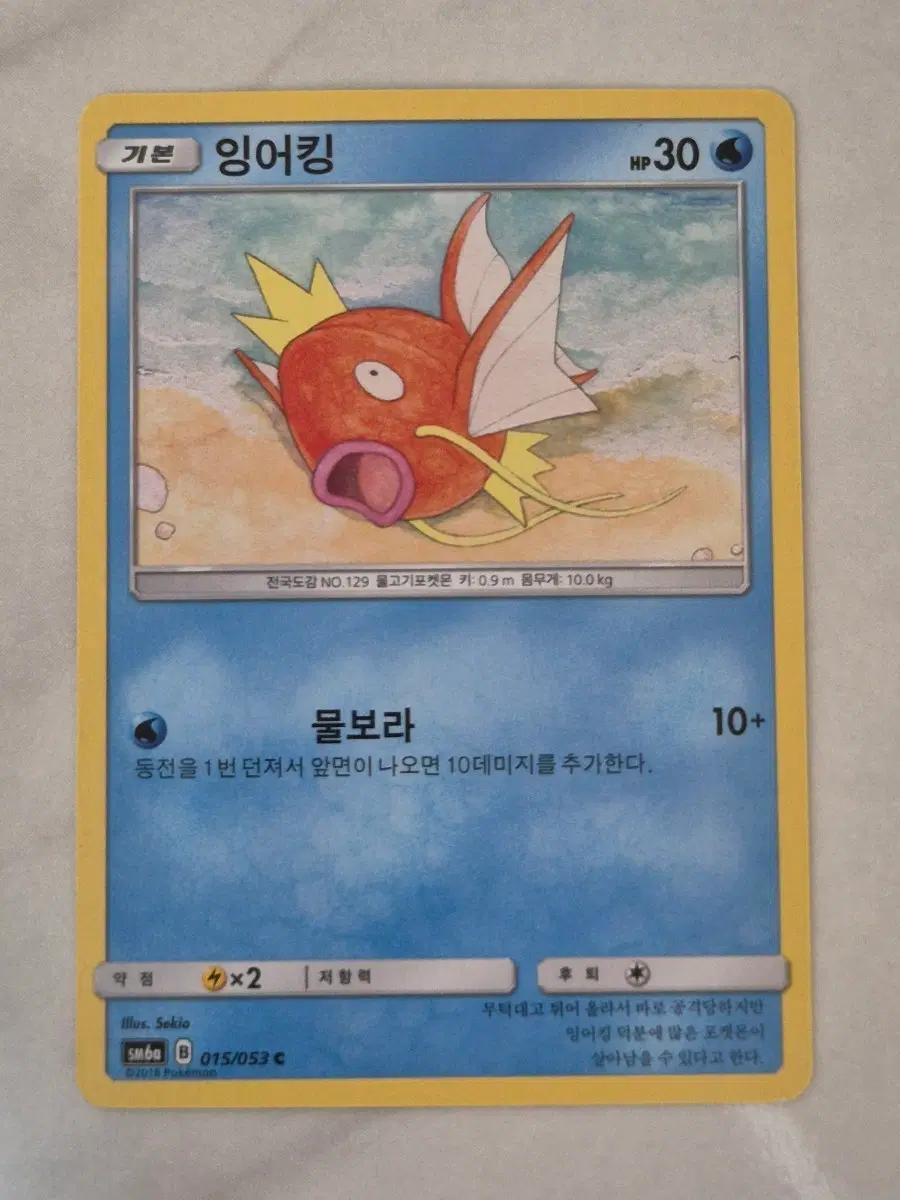 수. 포켓몬카드 잉어킹 sm6a C 일반