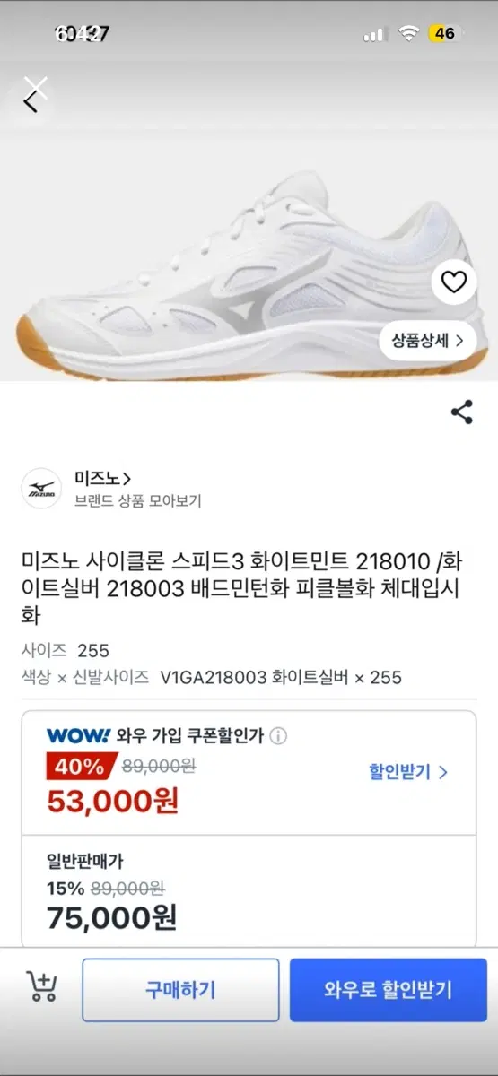 미즈노 싸이클론 스피드3