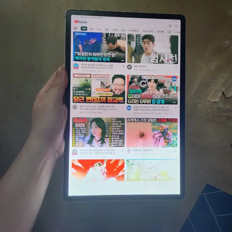 갤럭시탭S7+ 256 wifi SM-T970 부품용 액정파손