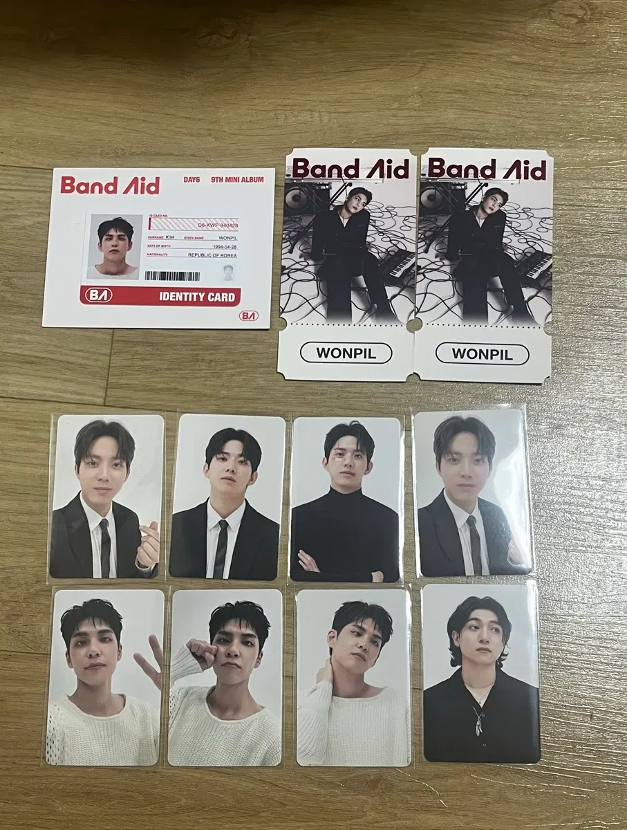 데이식스 밴드에이드 앨범 포카 아이디카드 원필 도운 성진
