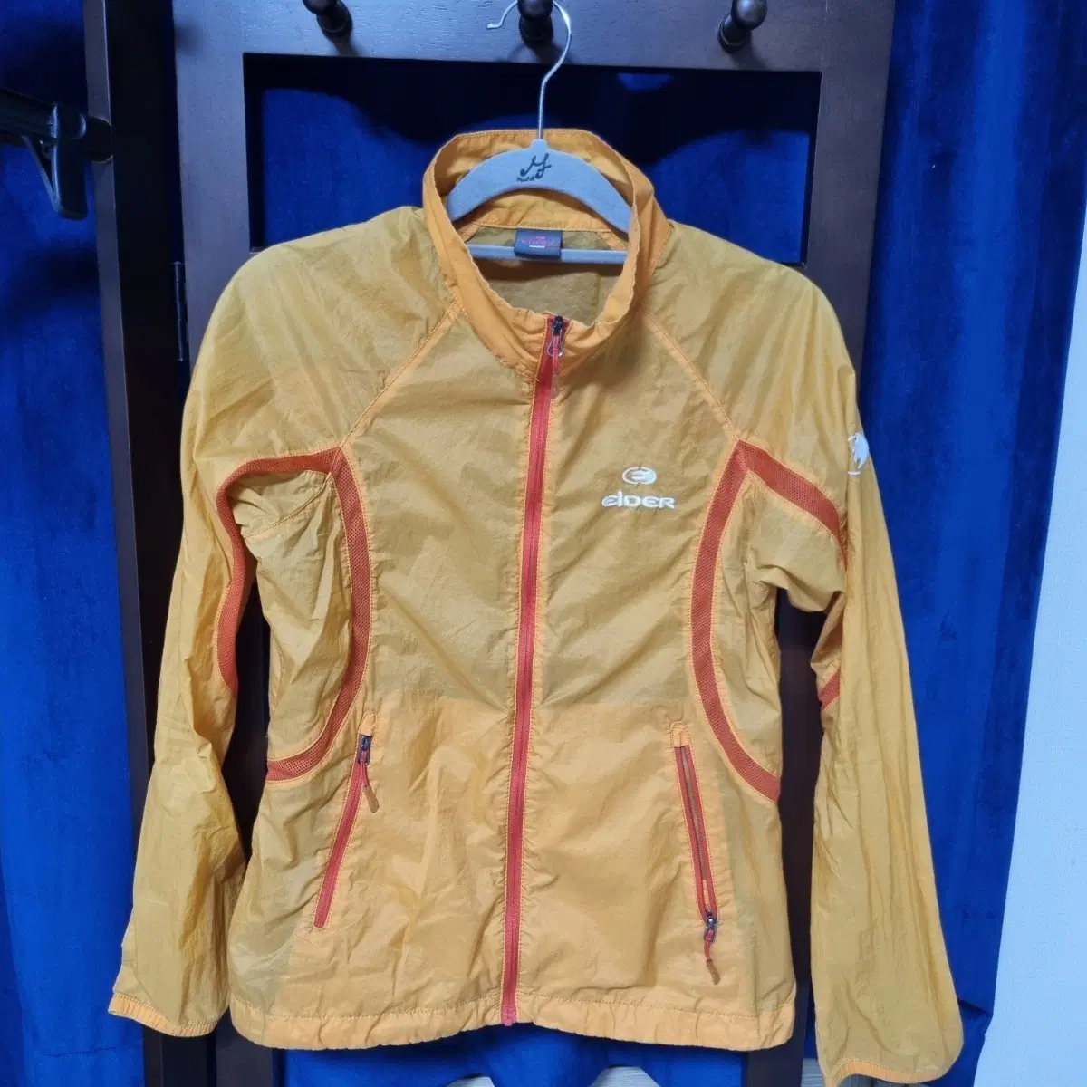 아이더 EIDER 여성 S 오렌지 경량 바람막이 등산자켓