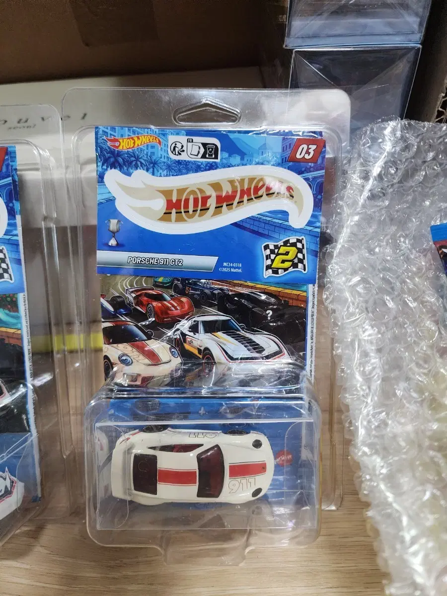 핫휠 미스테리버젼2 3번 포르쉐 911 GT2 흰색