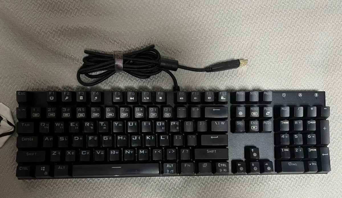 앱코 기계식 키보드 hacker k640 블랙 led 키보드