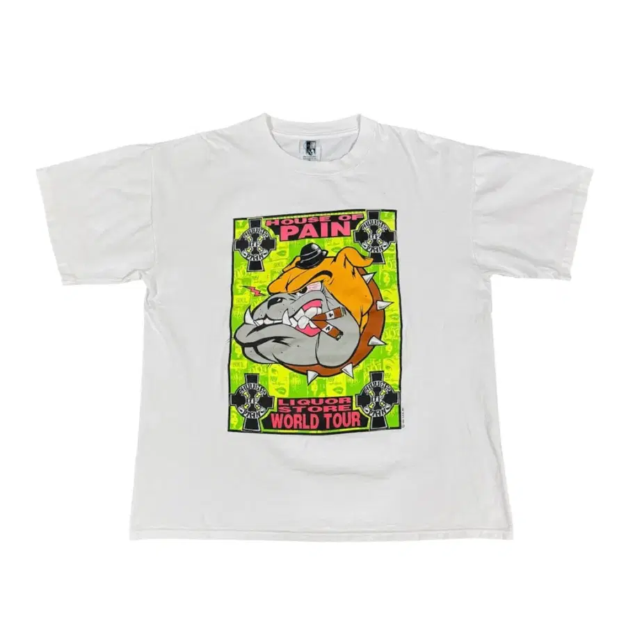 빈티지 90s 하우스 오브 페인 티셔츠 Kozik Artwork