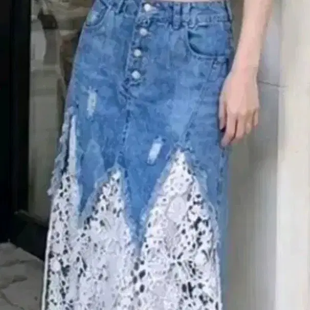 새상품 레이스청스커트