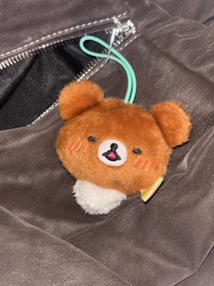 리락쿠마 차이로이코구마 얼굴인형 키링