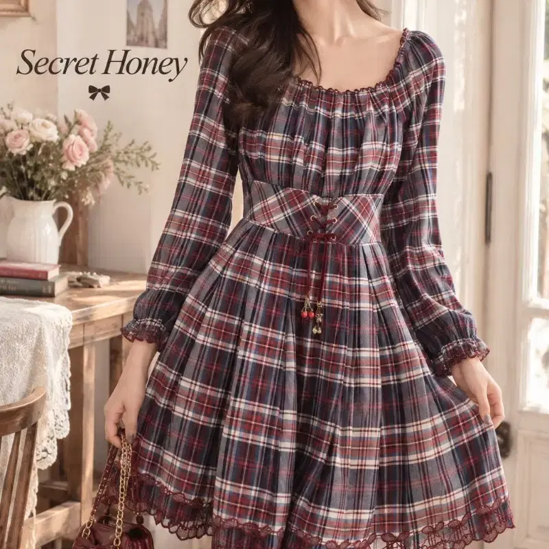 secret honey 시크릿허니 체크원피스
