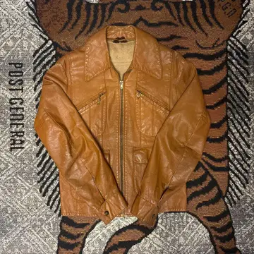70s 빈티지 usa제 봉 TALON 눈물 TALON 가죽 자켓