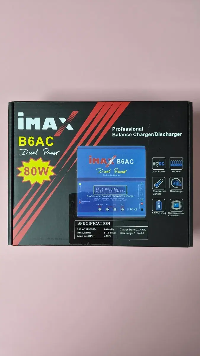 IMAX B6AC 듀얼 파워 80W 밸런스 충전기