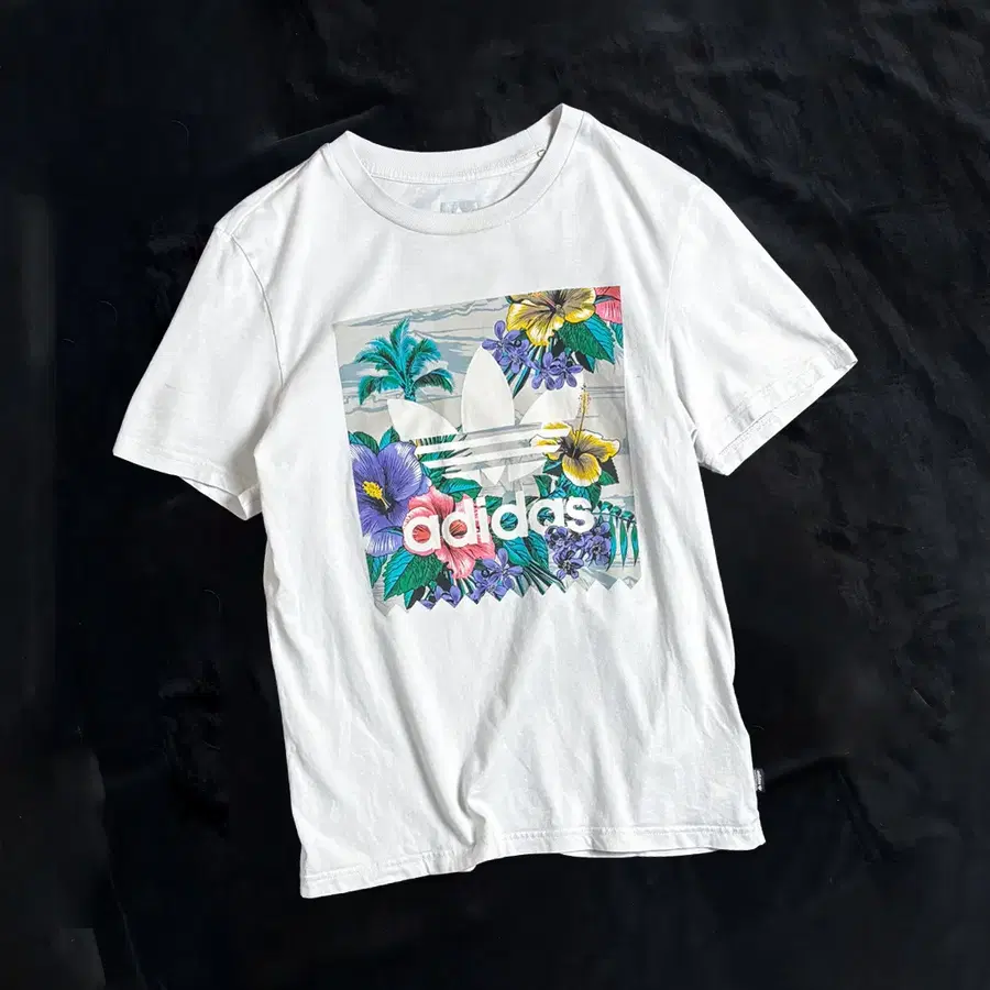 일본빈티지 ADIDAS 플로랄 티셔츠