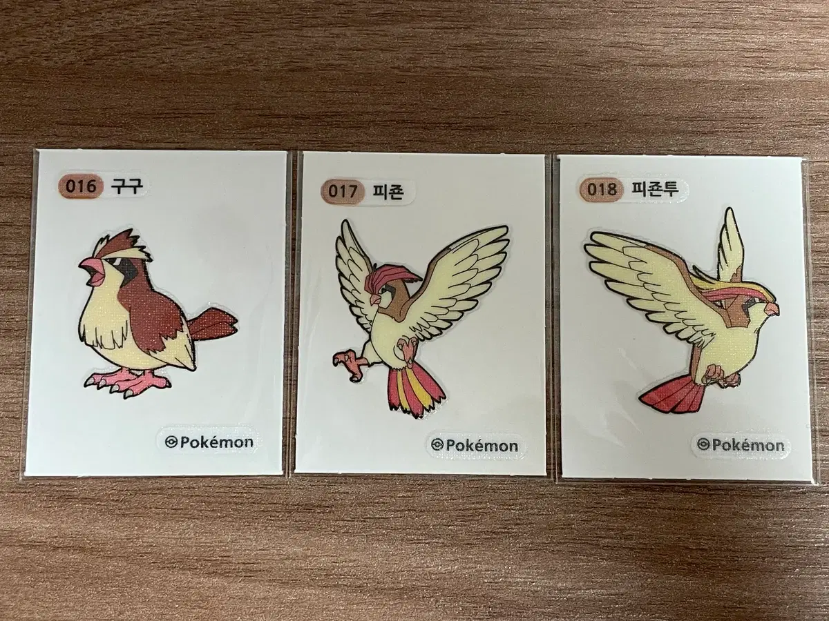 포켓몬 띠부씰 구구 피죤 피죤투
