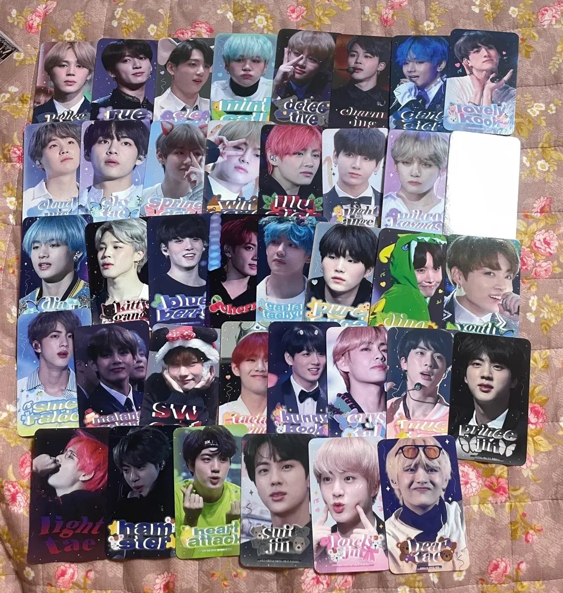 100장이상) 방탄소년단 유명도아너 비공식 포카 일괄 BTS 비공굿 포토카드