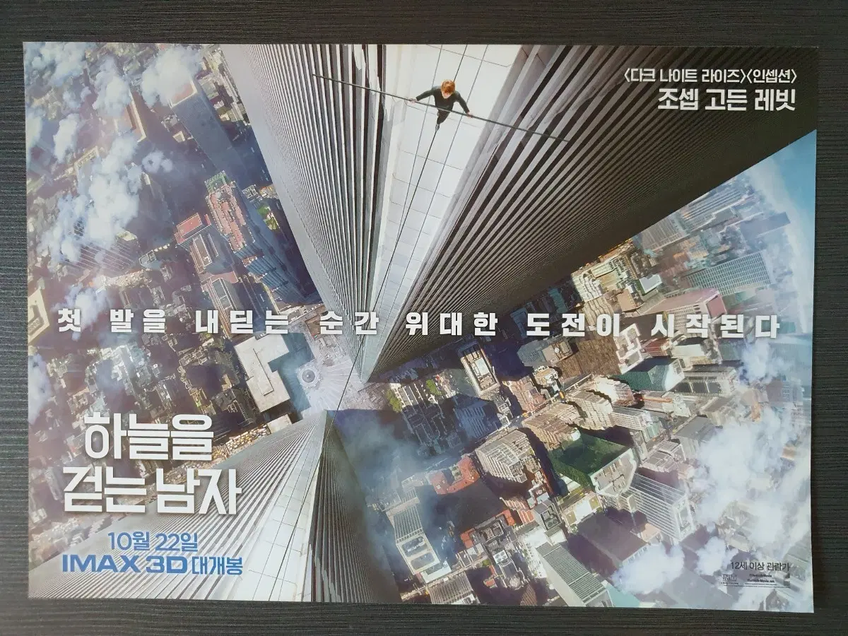 하늘을 걷는 남자 영화 전단지 팜플렛 조셉고든래빗