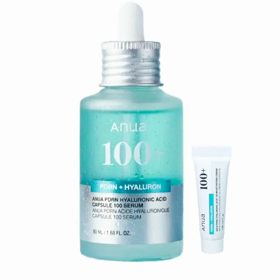 (대용량 미개봉) 아누아 PDRN 히알루론산 캡슐 100세럼 50ml+수분크림 10ml