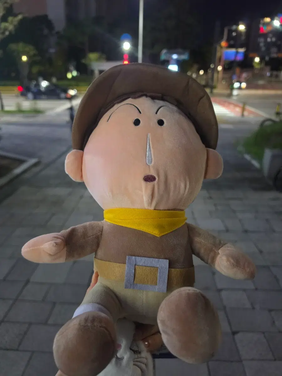 짱구 짱구는못말려 맹구 인형 멜빵바지 모자 옐로우 스카프