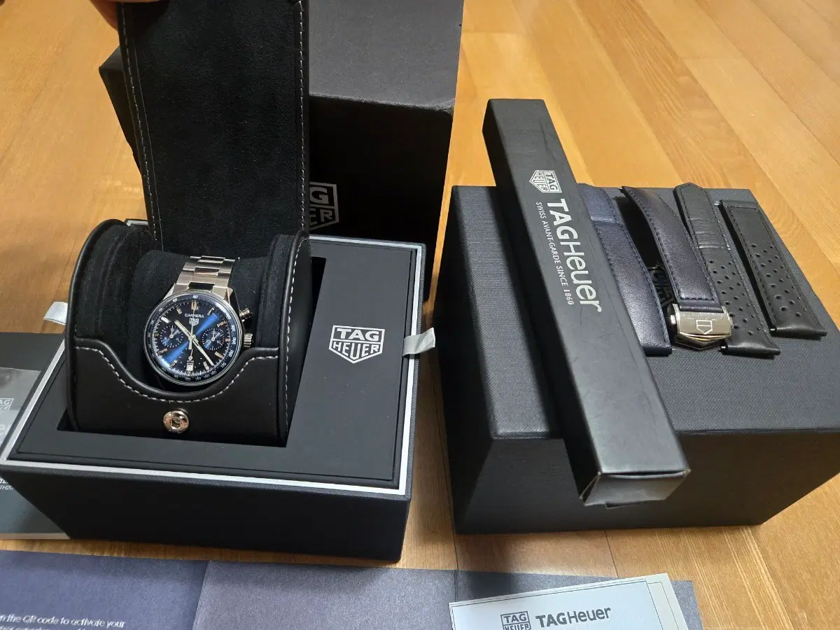 [판매] 태그호이어 까레라 글라스박스 39mm 청판