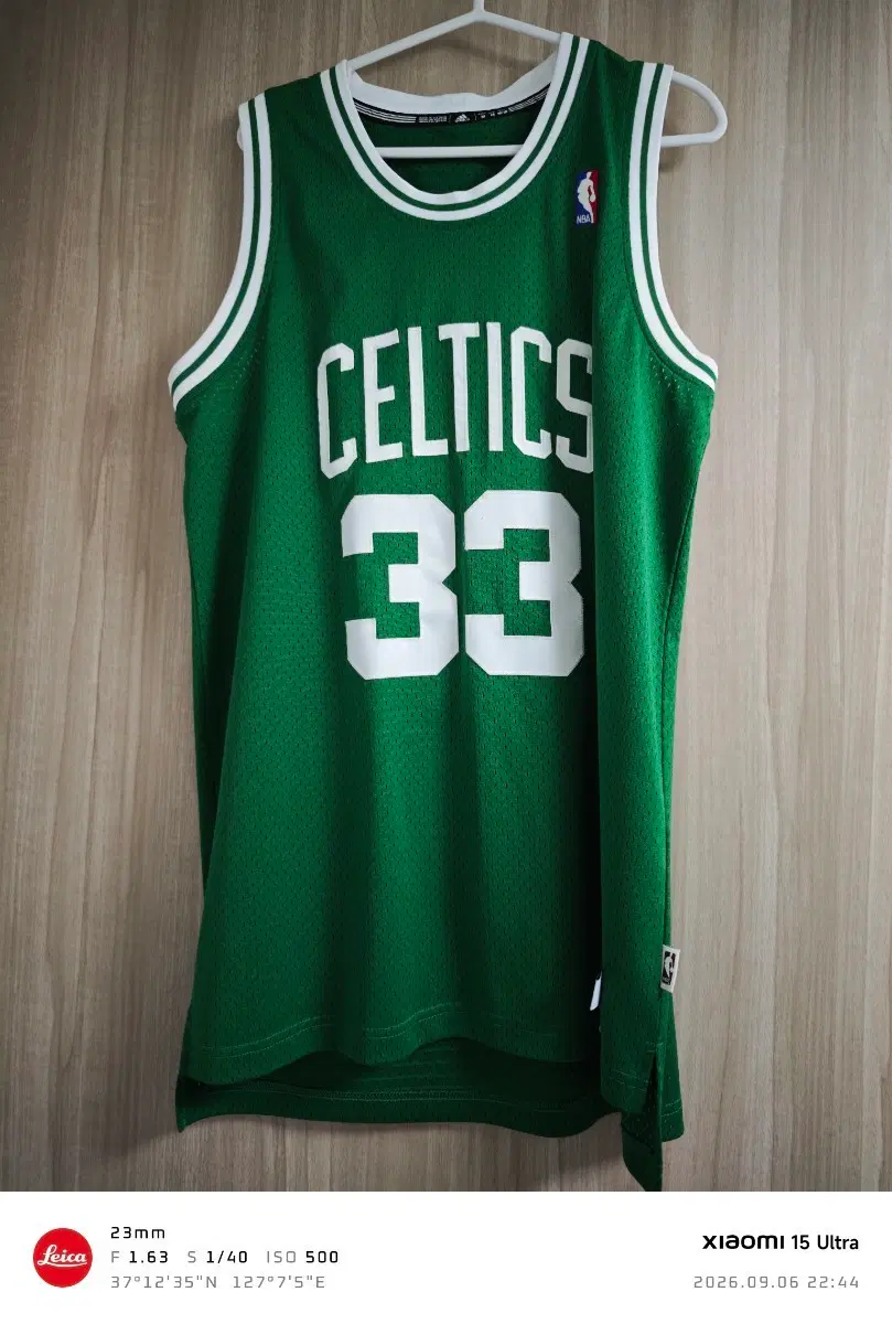 아디다스 정품 NBA보스턴 셀틱스 래리버드 저지 33번 M