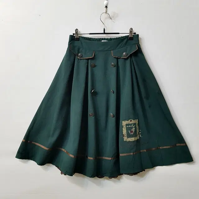 axes femme 밴딩 스커트 딥그린