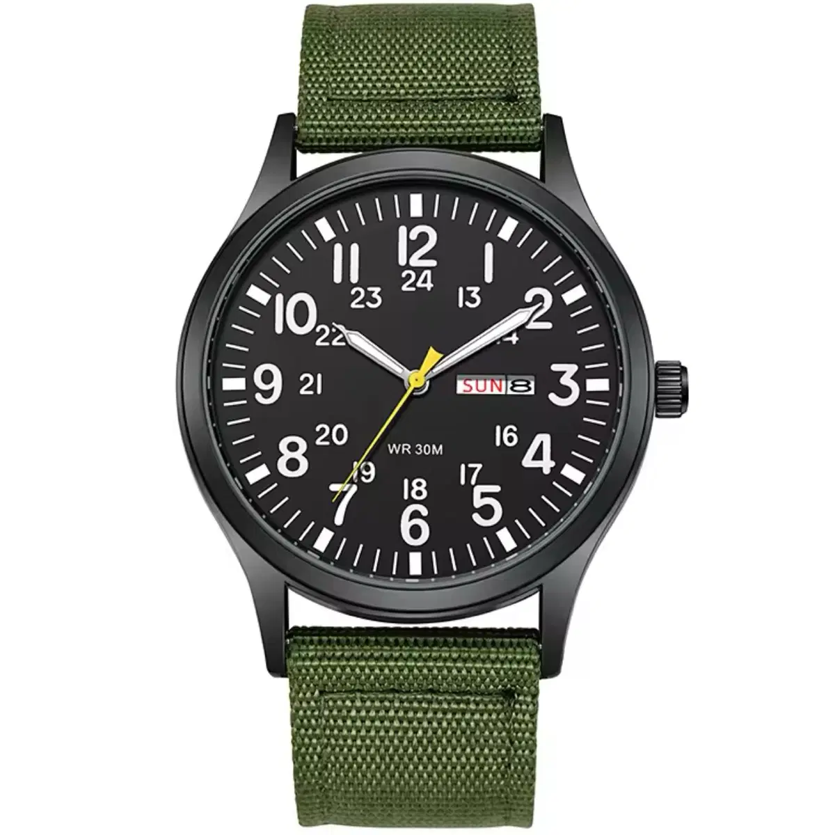 카키필드 스타일 군용 손목시계 [42mm] 밀리터리 쿼츠 필드워치 블랙 (S급)