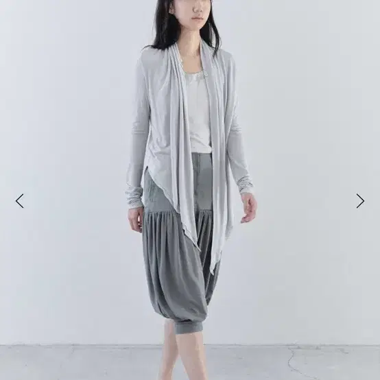 tiles Tailored Shirring Pants (Cool Grey)