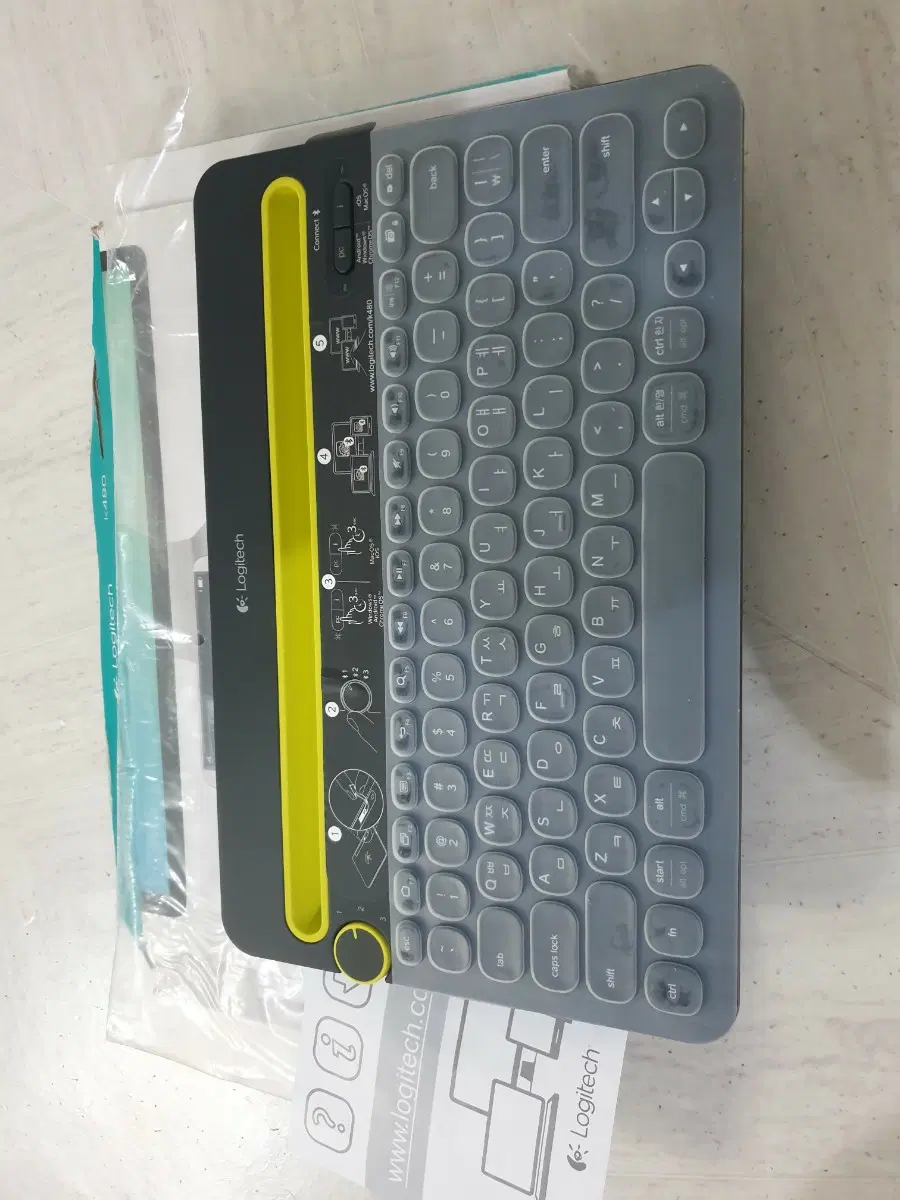 박풀 스킨포함 로지텍 K480 블루투스 키보드 블랙