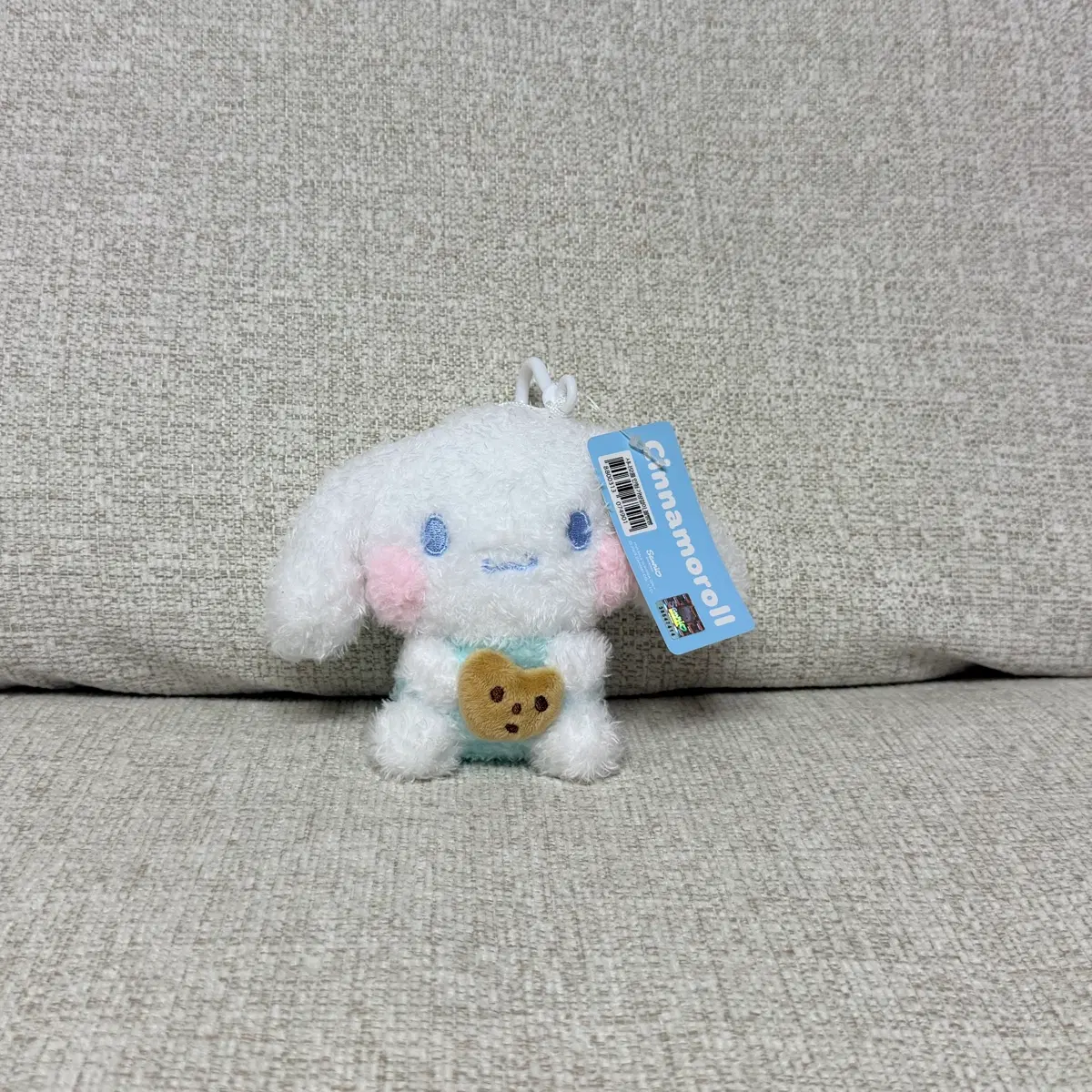 정품 산리오 시나모롤 볼빵빵 키링 인형 가방걸이 13cm
