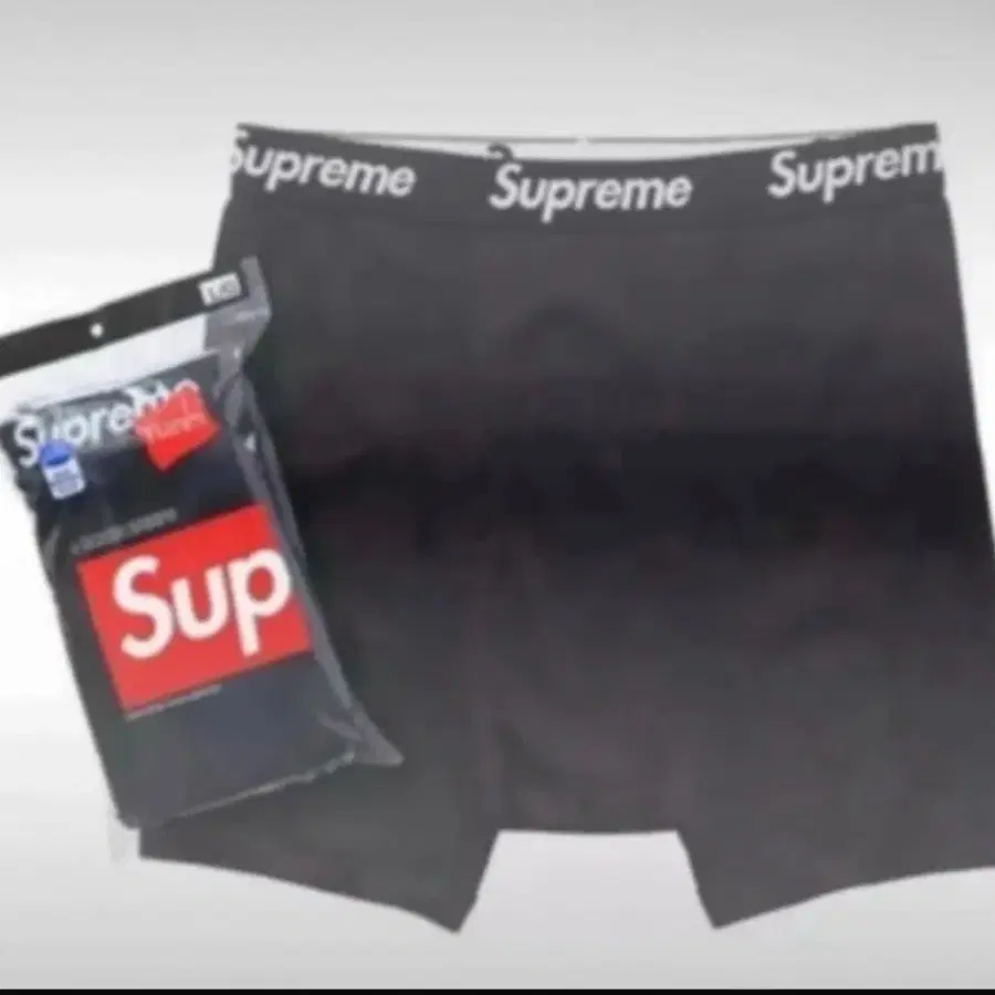 Supreme X Hanes Boxer Brief, Black컬러, M사이즈