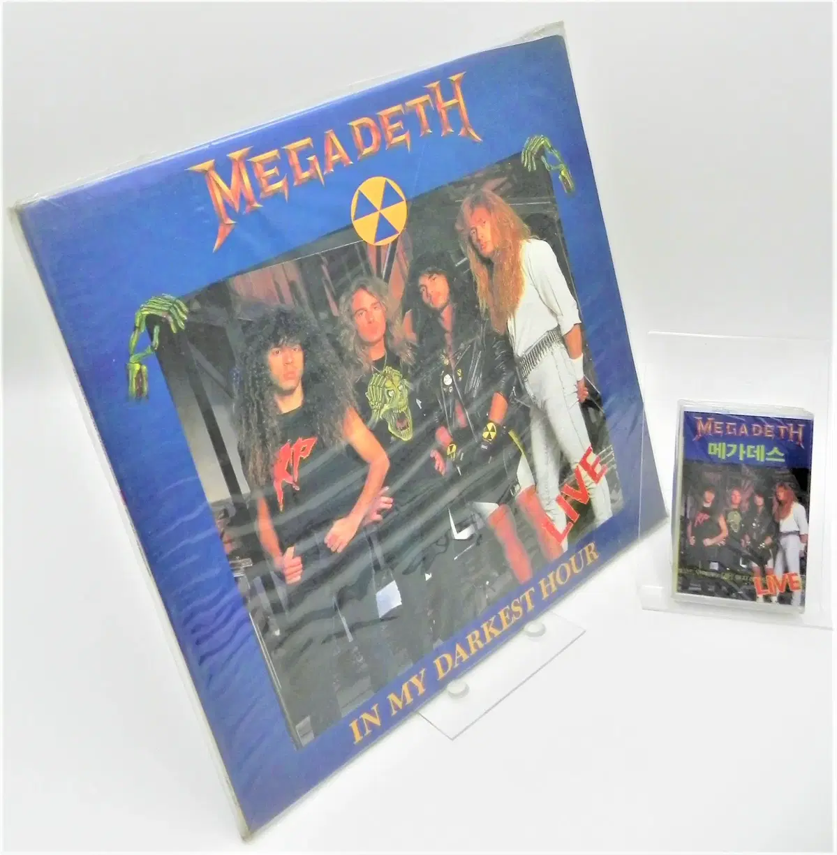 [미개봉/극희귀] 메가데스(Megadeth)-In My Darkest Hour 1992 희지레코드 LP+테이프 세트