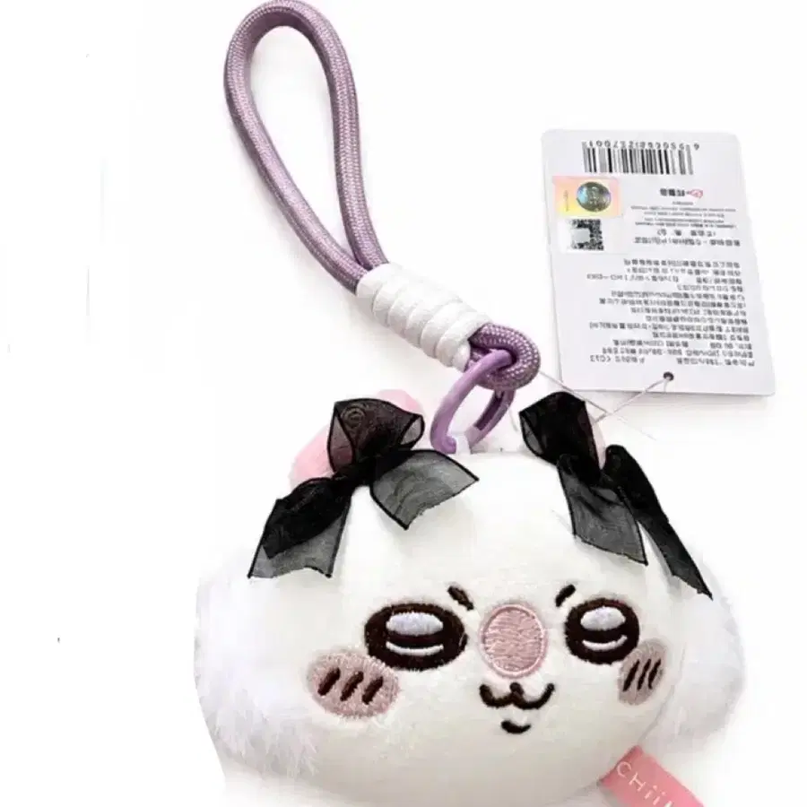 먼작귀치이카와 모몽가 리본 페이스 키링