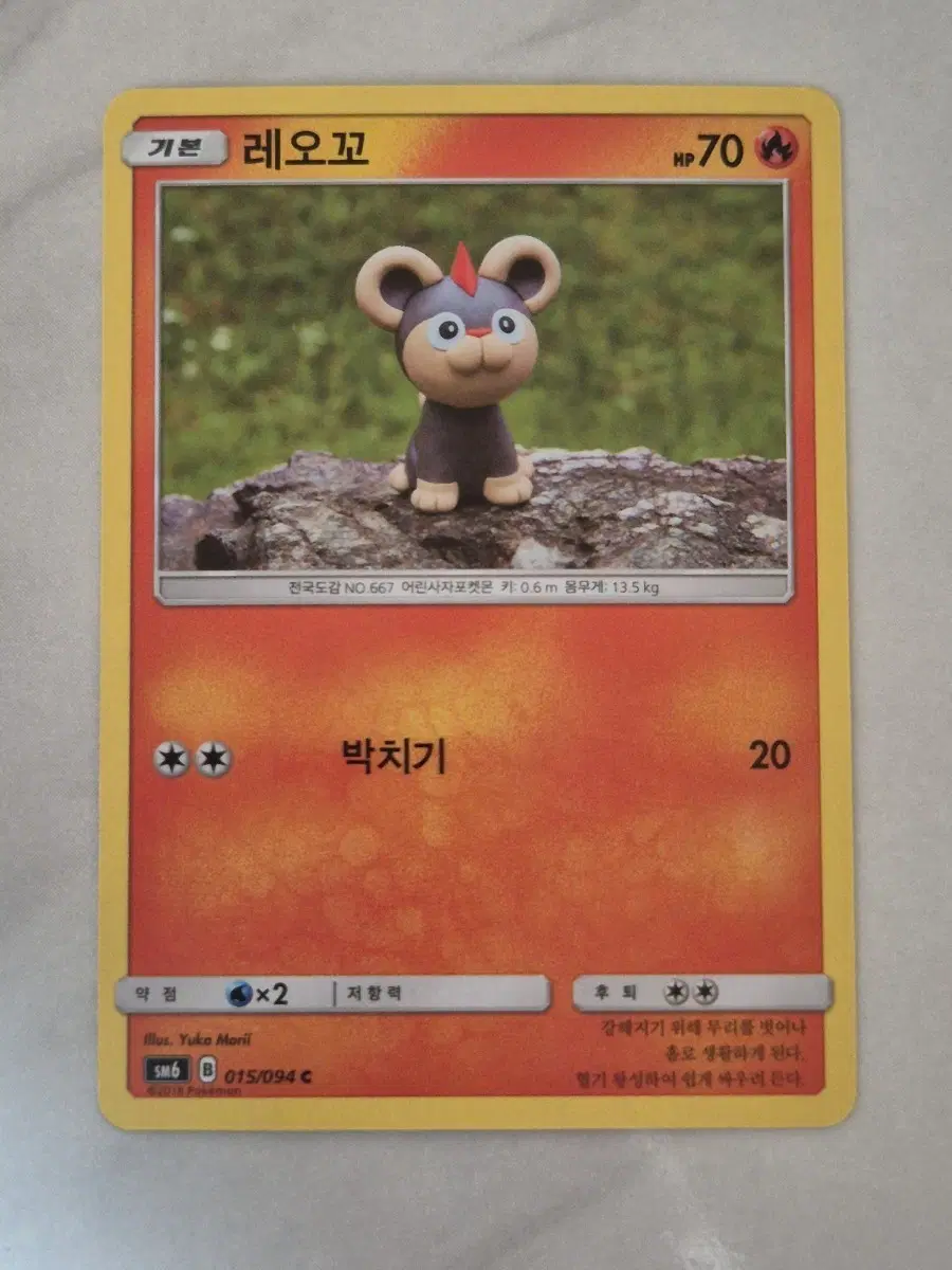 수. 포켓몬카드 레오꼬 sm6 C 일반