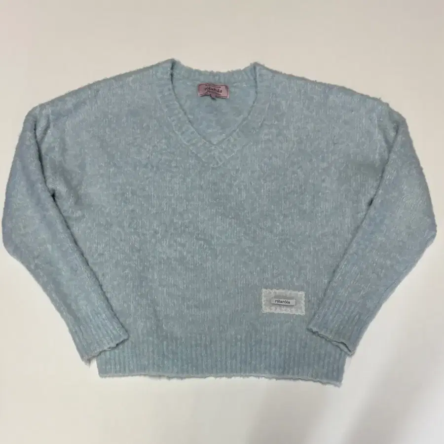 정품!! 여성 로라로라 24FW 알파카 혼방 부클 크롭 니트 F