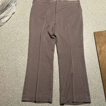 극미품 70s~80s 빈티지 체크 무늬 슬랙스 팬츠