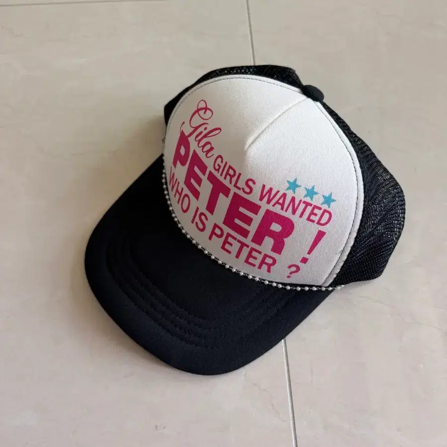 길라아카이브 TYPING CHAIN MESH CAP_BLACK/PINK
