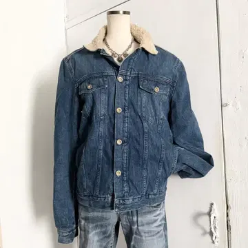 TOMMY HILFIGER 타미힐피거 데님 보아 자켓
