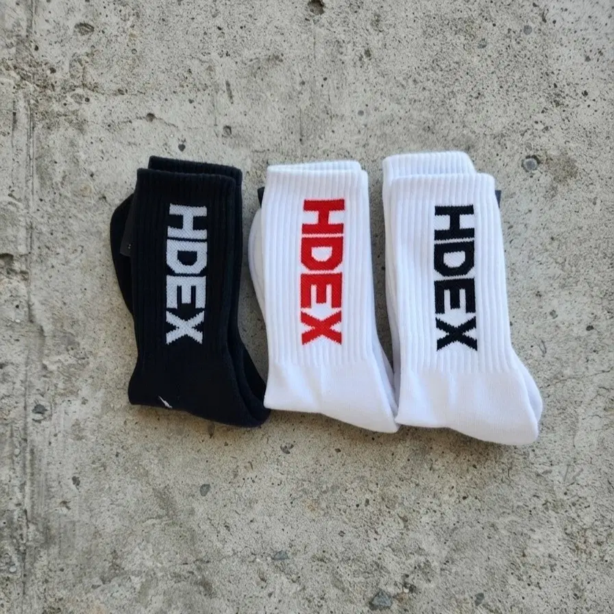 [6개2만원]HDEX 양말 블랙/화이트/레드