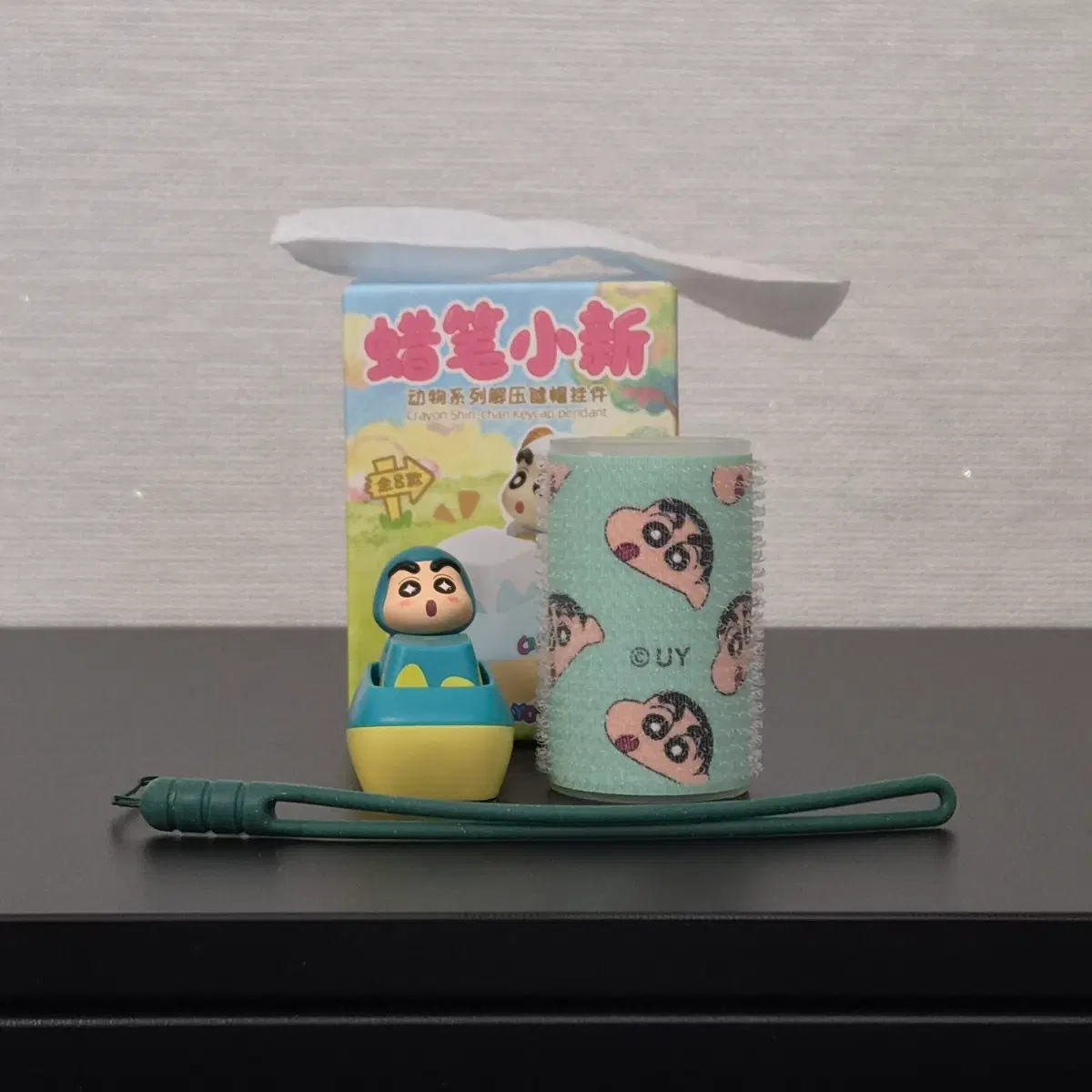 4.4cm 크레용신짱 피규어 키캡 클리커 키링 공룡 짱구