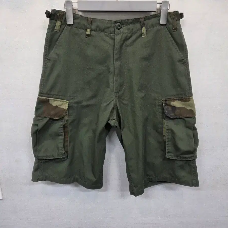밀리터리 bdu 카모 믹스드 쇼츠 카고반바지 s long 대략 30
