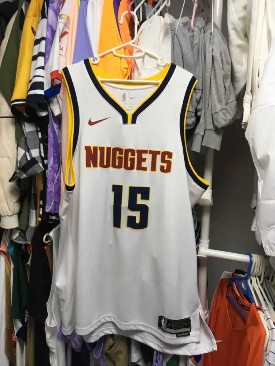 (SSSSS급) 나이키 NBA 덴버 너기츠 니콜라 요키치 어소시에이션 에디션 화이트 스윙맨 유니폼 져지 사이즈 2XL