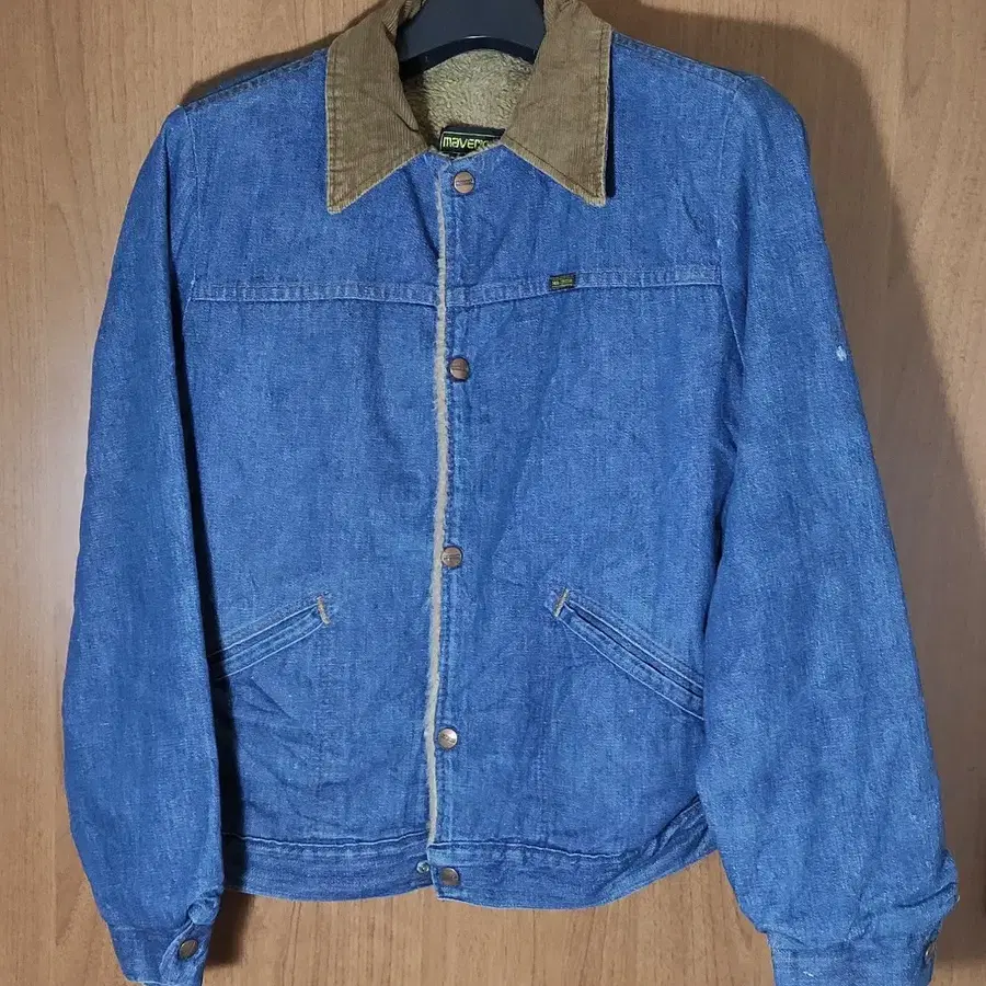 70s maverick 셰르파 데님자켓 40사이즈 랭글러 블루벨