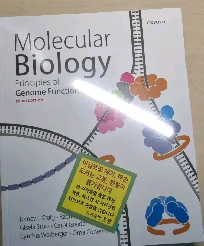 분자생물학 원서 Molecular Biology Principles of Genome Function Nancy 외 3판