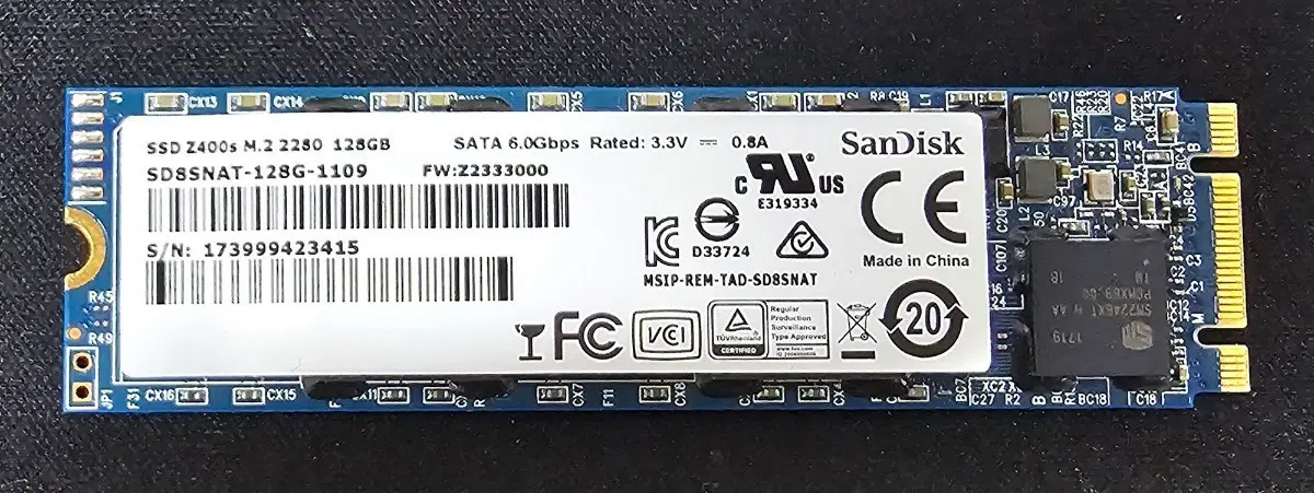 SANDISK M.2 2280 SATA 128GB 팝니다.