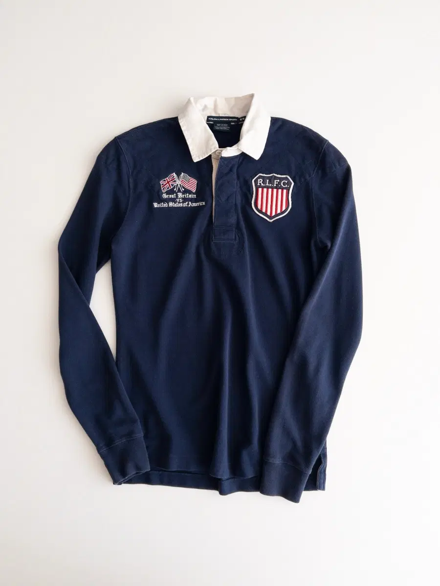 폴로 랄프로렌 USA 패치 럭비셔츠 M (여성)