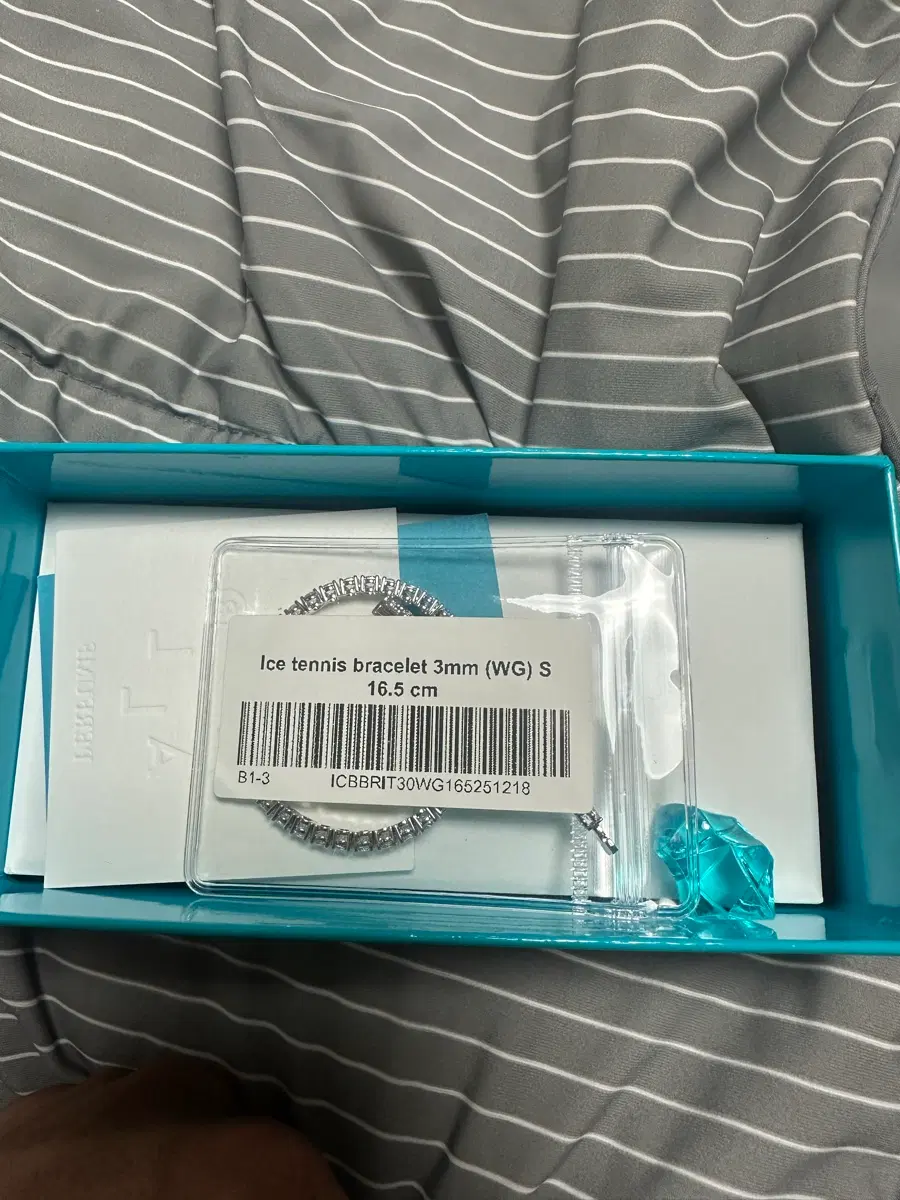 ICE BALL 테니스팔찌 화이트 로듐 3mm S size(16.5cm) 새상품