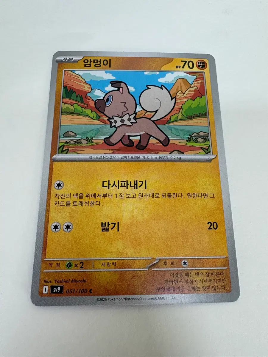 포켓몬 카드 암멍이 SV9 051/100 C (한글판)