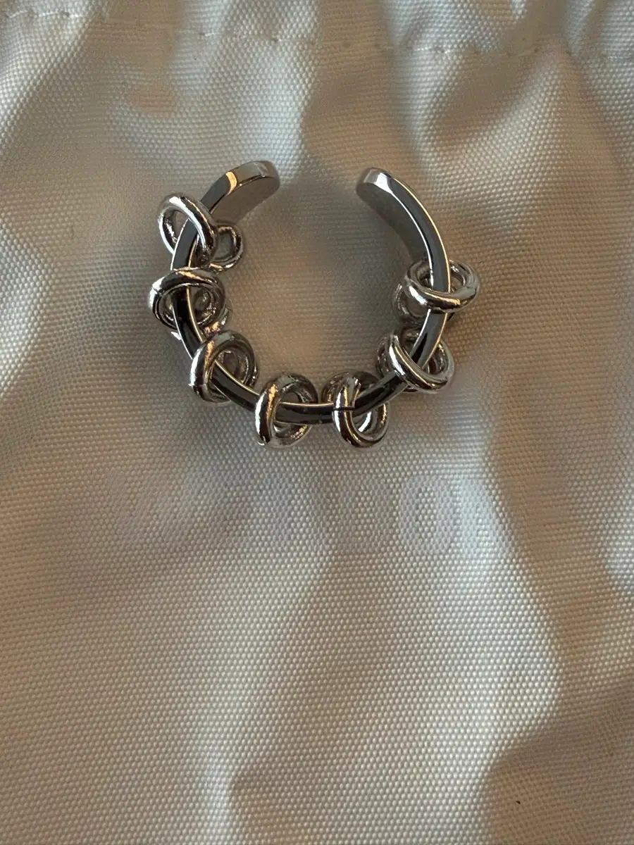 WE11DONE 웰던 Silver Double Hoop Ring 실버 더블 후프 링