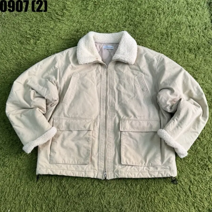 파르티멘토 베이지색 보아털 카라 자켓 xxl 0907